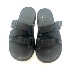 Chaco Black Chillos Slip On Slides Sandals